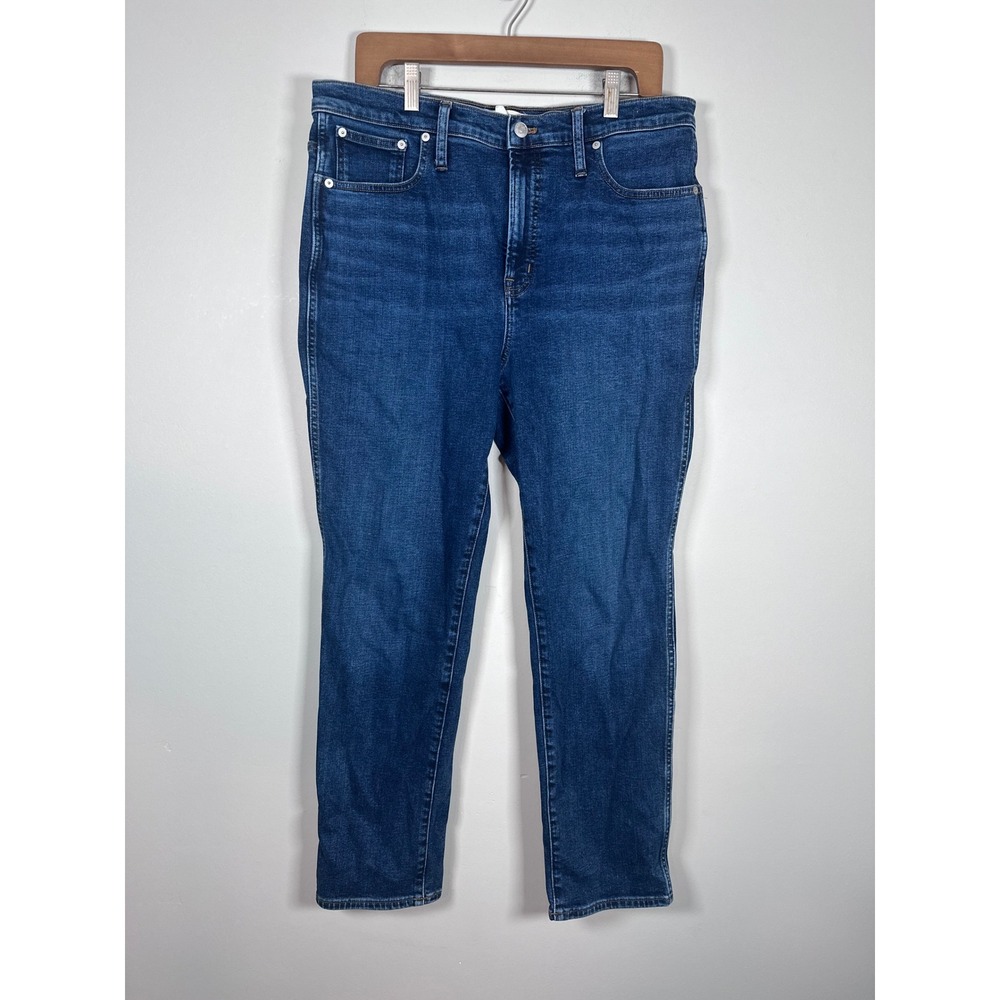 Madewell The Perfect Vintage Jean Women 31 Blue Classic Minimalist Tapered Denim